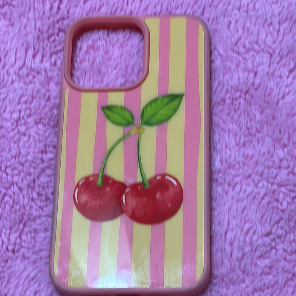 Cherry Design Pink and Yellow Phone Case